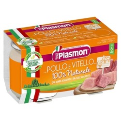 Plasmon
omogeneizzato
pollo e vitello
100% naturale
6 mesi+
confezione 2 vasetti da 80 g